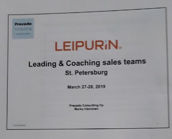 Leipurin. Тренинг по продажам