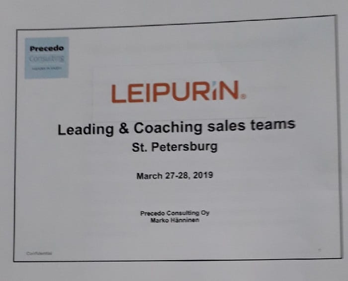 Leipurin. Тренинг по продажам
